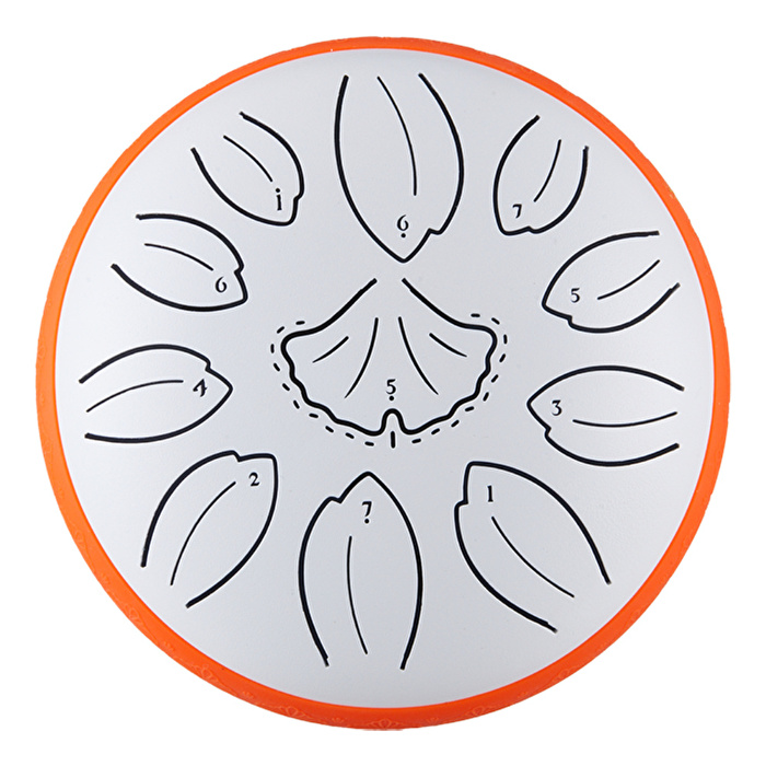 HLURU TWY11-6 WHITE - Golden Ginkgobiloba Series 11 Notalı 6" White Tongue Drum